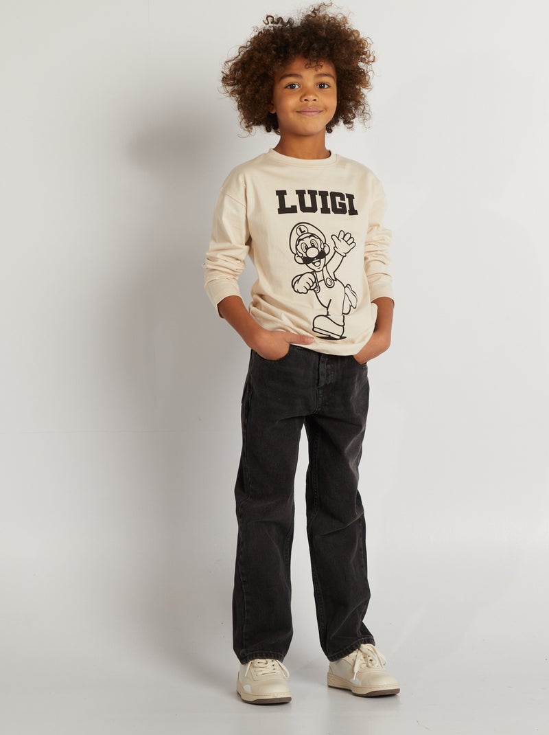 T-shirt 'Luigi' 'Mário' 'Super Nintendo' CINZA - Kiabi