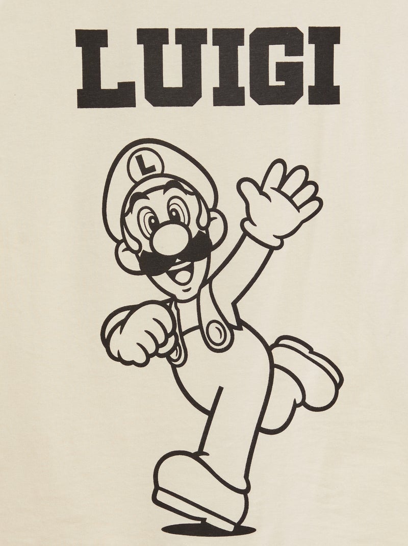 T-shirt 'Luigi' 'Mário' 'Super Nintendo' CINZA - Kiabi
