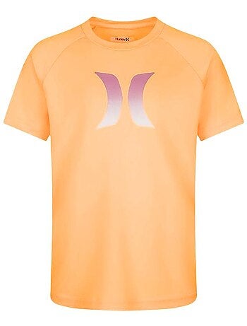 T-shirt lycra hurley ombre icon laranja para rapaz