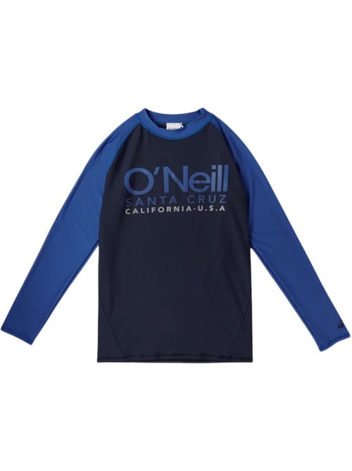 T-shirt Lycra Manga Comprida O'Neill Cali para Rapaz Preto/Azul Fluorescente - Kiabi T-shirt Lycra Manga Comprida O'Neill Cali para Rapaz Preto/Azul Fluorescente - Kiabi