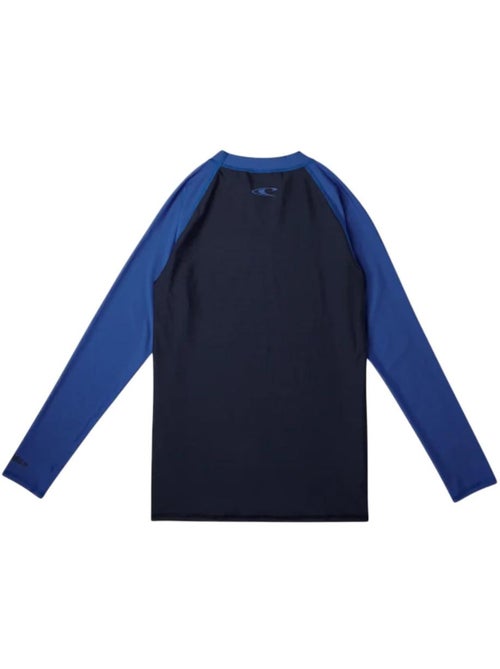 T-shirt Lycra Manga Comprida O'Neill Cali para Rapaz Preto/Azul Fluorescente - Kiabi T-shirt Lycra Manga Comprida O'Neill Cali para Rapaz Preto/Azul Fluorescente - Kiabi