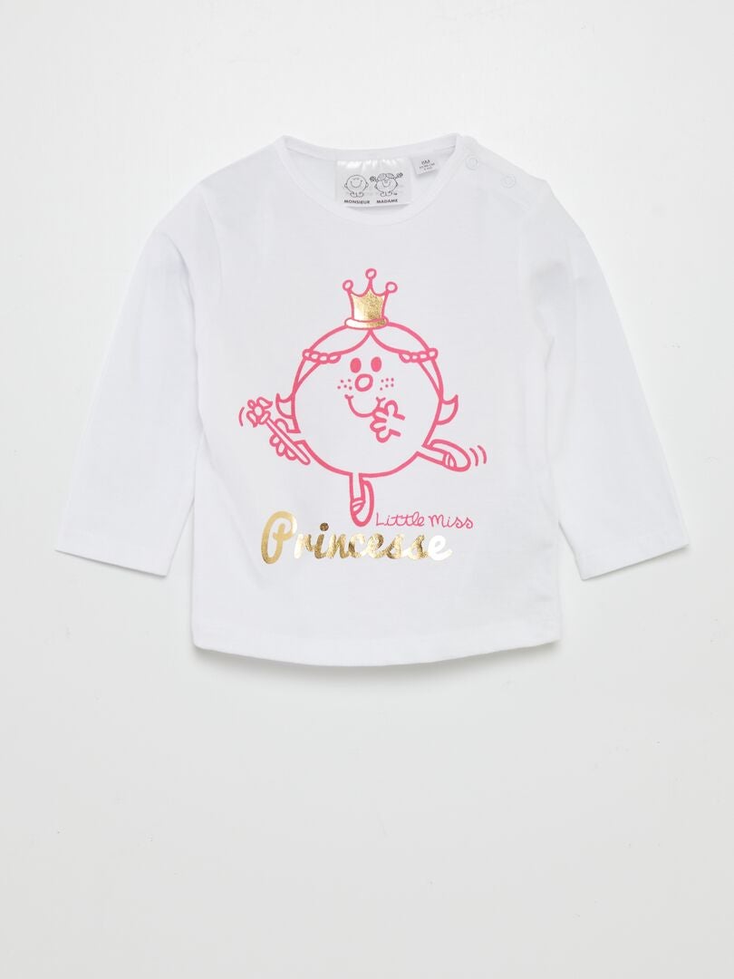 T-shirt 'Madame Princesse' Branco - Kiabi
