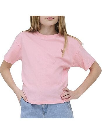 T-shirt maiken rosa para criança only