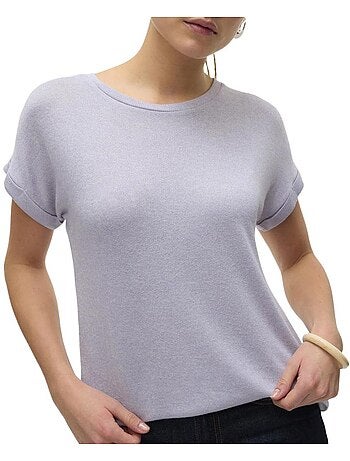 T-shirt fúcsia vero moda brianna para mulher