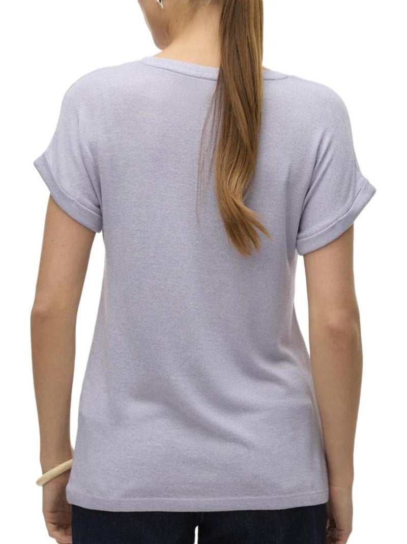 T-shirt Malva Vero Moda Brianna para Mulher 10291353 Roxo - Kiabi