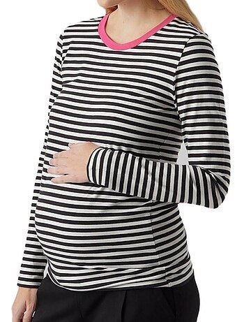 T-shirt Mamalicious Gisela para Mulher Branco/Preto