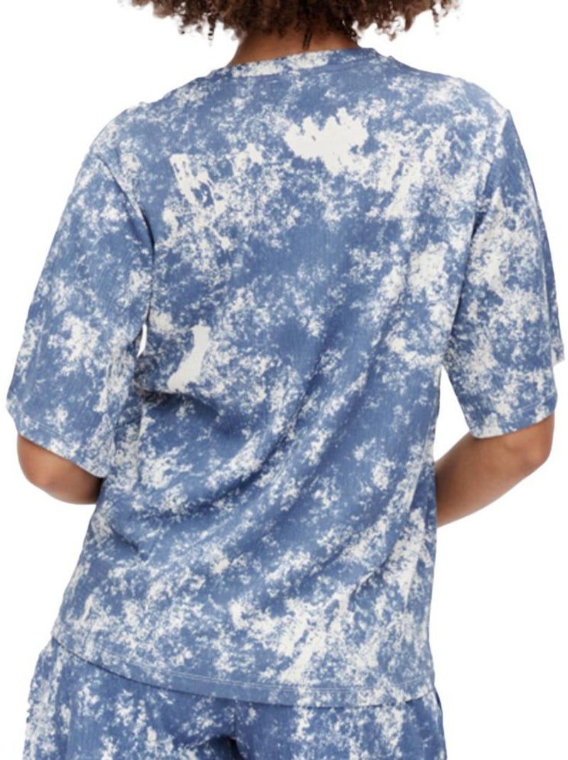 T-shirt Mamalicious Mlstine para Mulher Azul/Branco Azul - Kiabi