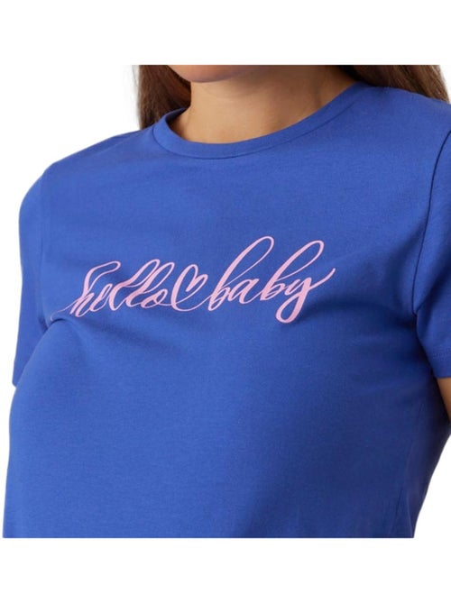 T-shirt Mamalicious Somya Azul para Mulher - Kiabi T-shirt Mamalicious Somya Azul para Mulher - Kiabi