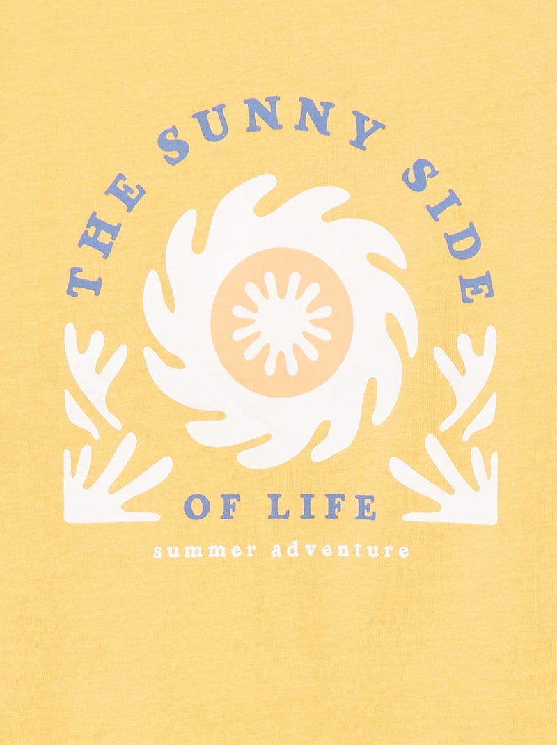 T-shirt manga cava - Grafik Edition AMARELO - Kiabi