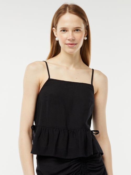 T-shirt manga cava com alças finas e motivo - Kiabi