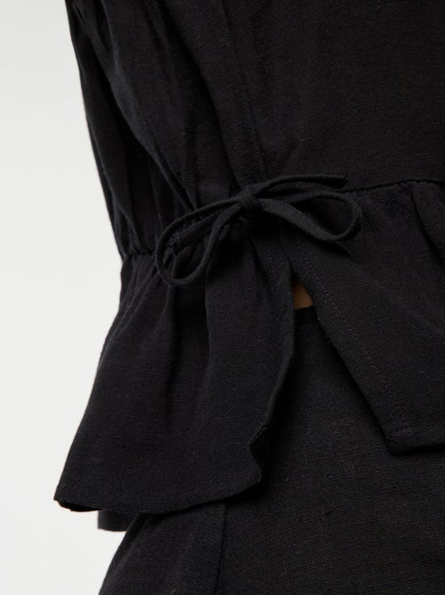 T-shirt manga cava com alças finas e motivo - Kiabi