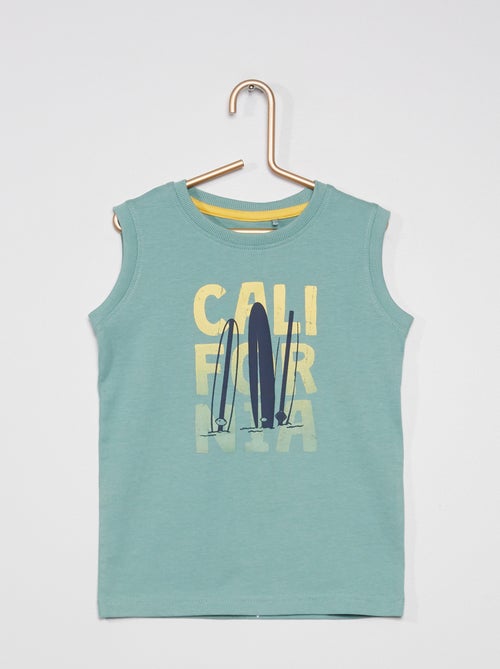 T-shirt manga cava com estampado 'California' - Kiabi