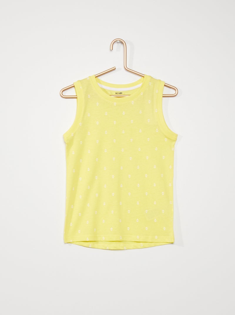 T-shirt manga cava com estampado 'marinheiro' AMARELO - Kiabi
