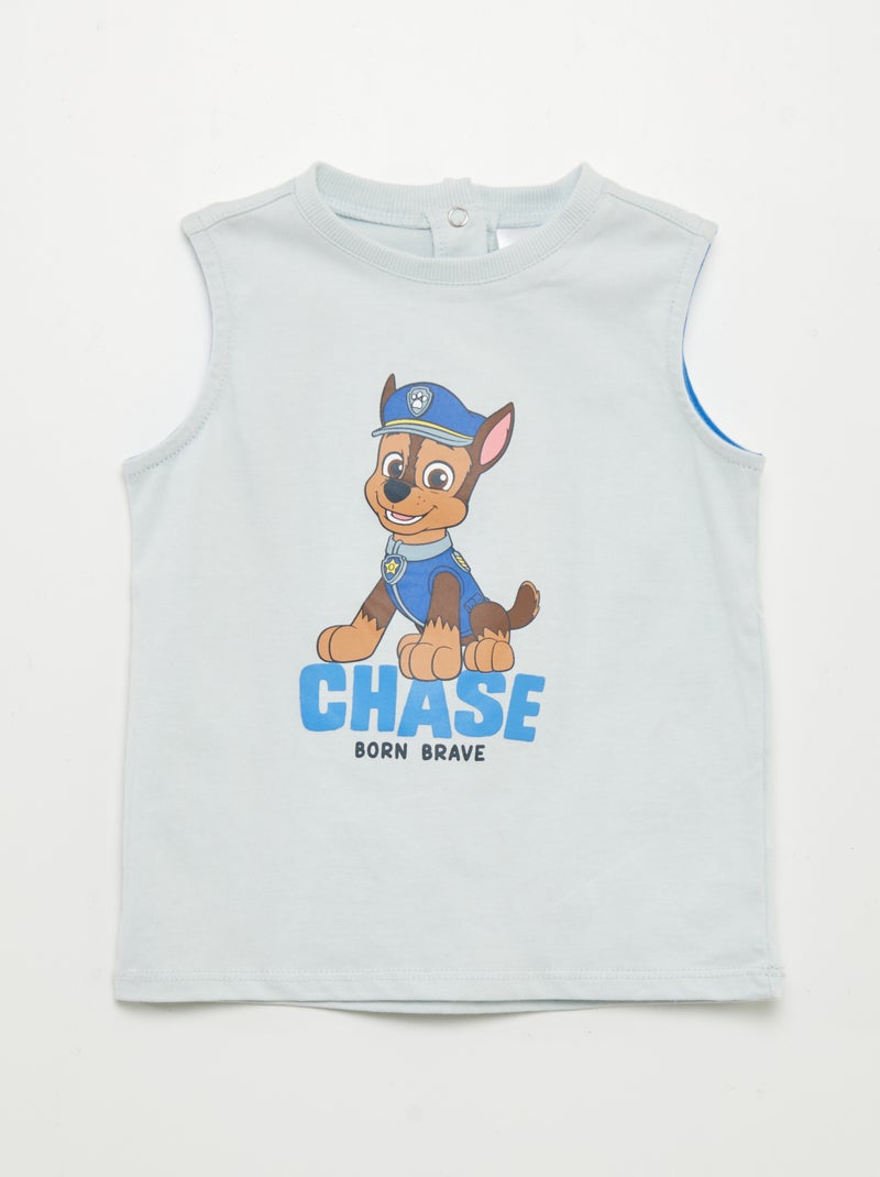 T-shirt manga cava com estampado 'Patrulha Pata' AZUL - Kiabi