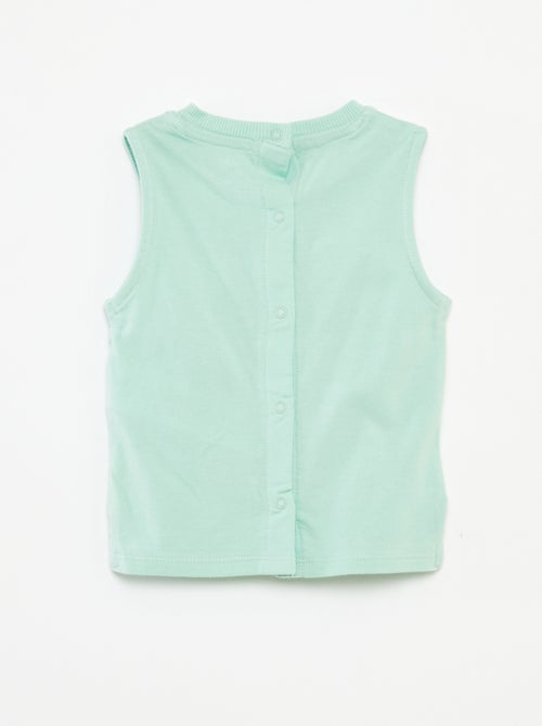 T-shirt manga cava com impressão - Kiabi