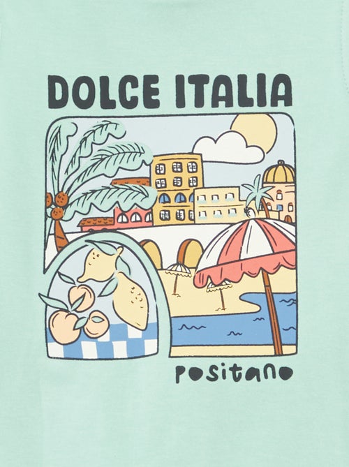 T-shirt manga cava com impressão - Kiabi