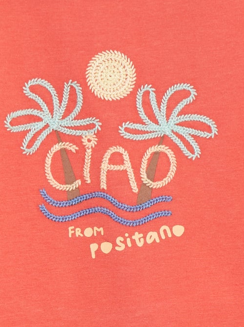 T-shirt manga cava com impressão - Kiabi