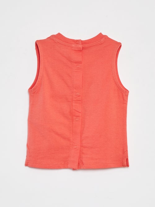 T-shirt manga cava com impressão - Kiabi