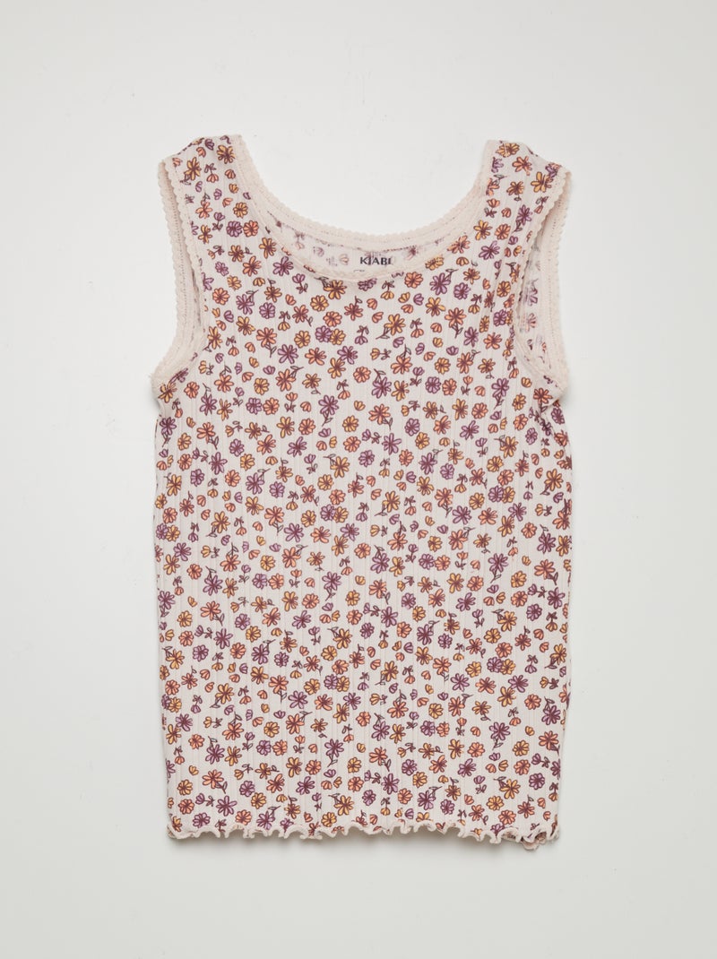 T-shirt manga cava com motivo ROSA - Kiabi