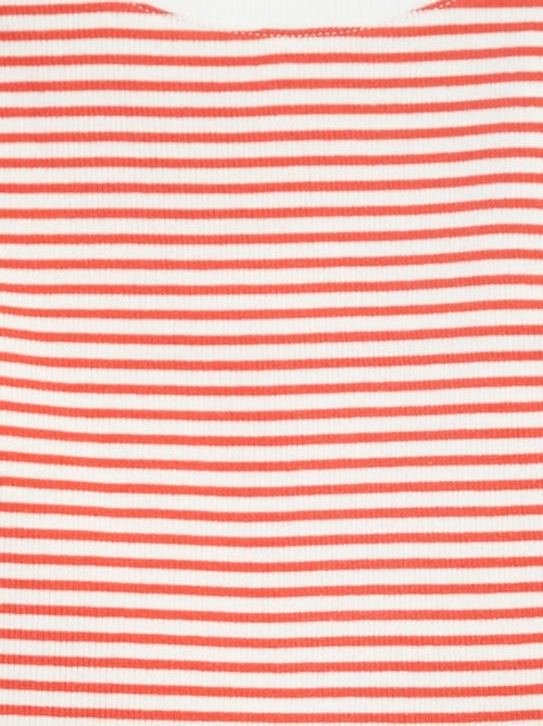 T-shirt manga cava com nervuras finas às riscas - Kiabi