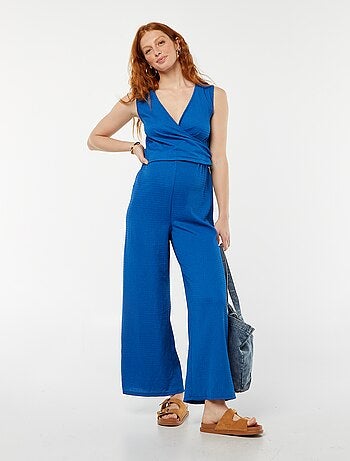 T-shirt manga cava de grávida sem mangas em malha crepe