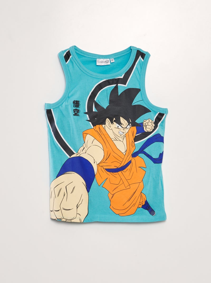 T-shirt manga cava 'Dragon ball' Azul - Kiabi