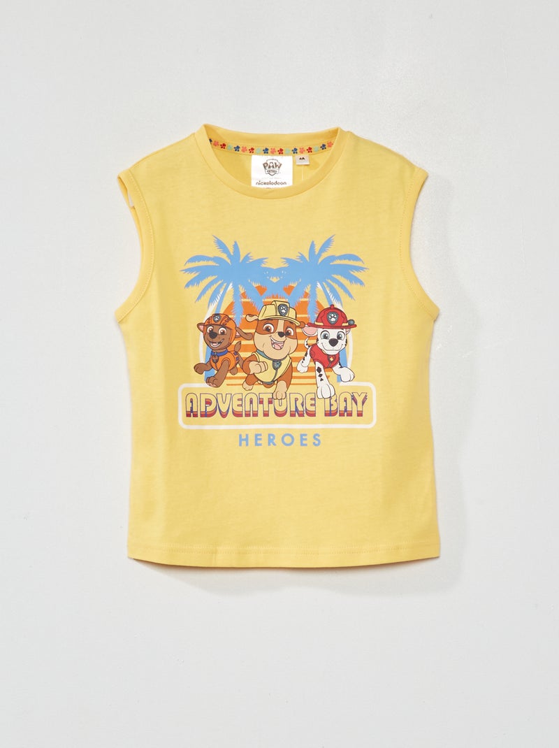 T-shirt manga cava e estampado 'Patrulha Pata' Amarelo - Kiabi