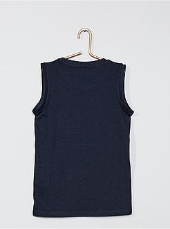 T-shirt manga cava estampada em puro algodão - Kiabi