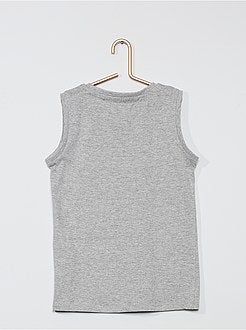 T-shirt manga cava estampada em puro algodão - Kiabi