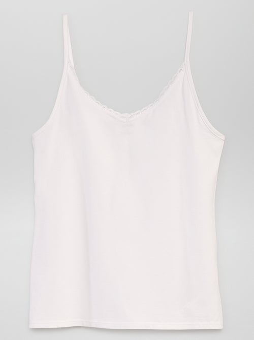 T-shirt manga cava interior de alças finas - Kiabi