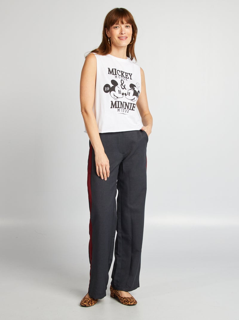 T-shirt manga cava 'Mickey' 'Disney' BRANCO - Kiabi