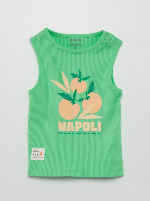 T-shirt manga cava nervurada - Grafik Edition - Kiabi