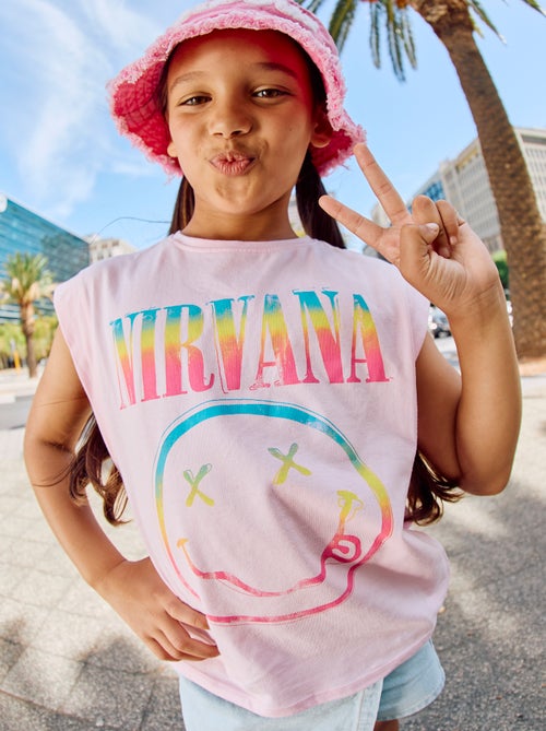 T-shirt manga cava 'Nirvana' - Kiabi