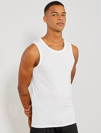 T-shirt manga cava para dormir liso
