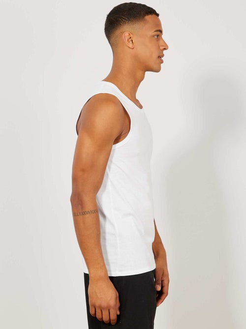 T-shirt manga cava para dormir liso - Kiabi