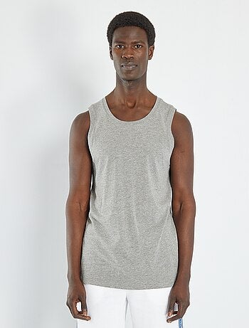 T-shirt manga cava para dormir liso