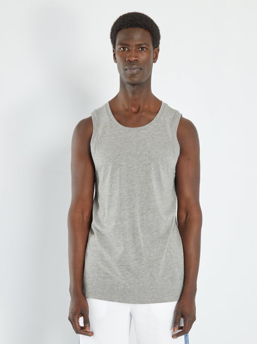 T-shirt manga cava para dormir liso - Kiabi