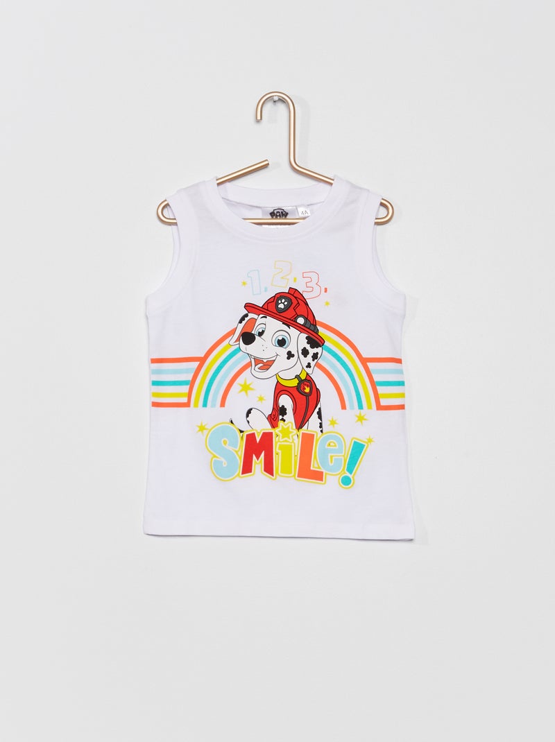 T-shirt manga cava 'Patrulha Pata' Branco - Kiabi