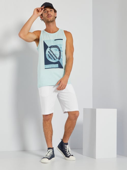T-shirt manga cava 'Produkt' em jersey - Kiabi
