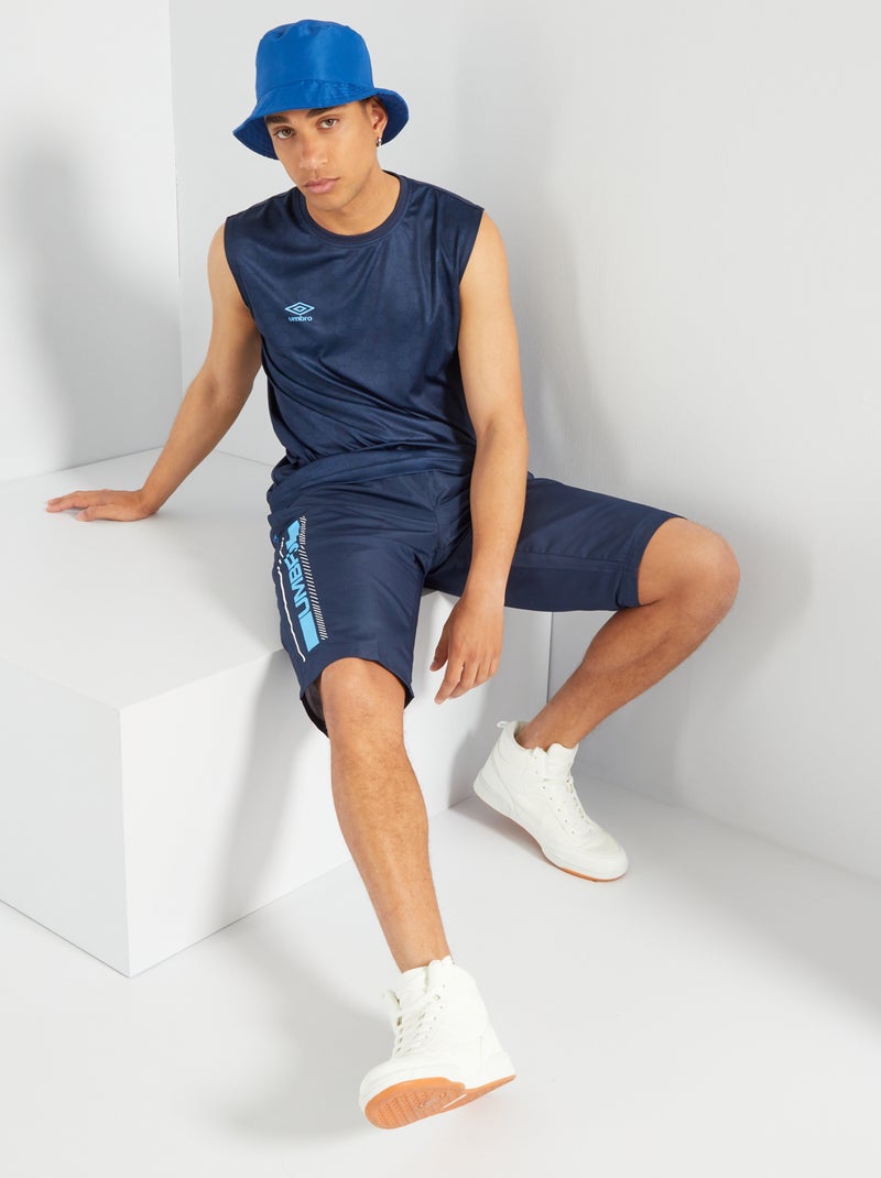 T-shirt manga cava 'Umbro' AZUL - Kiabi