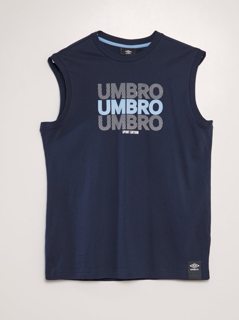 T-shirt manga cava 'Umbro' de gola redonda AZUL - Kiabi