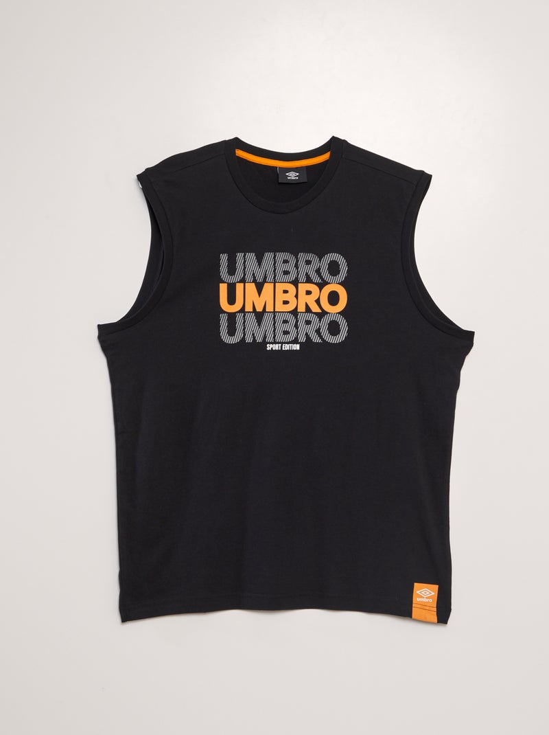 T-shirt manga cava 'Umbro' de gola redonda PRETO - Kiabi