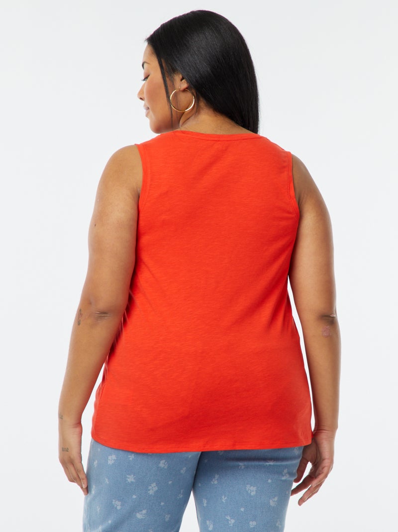 T-shirt manga cava Vermelho - Kiabi