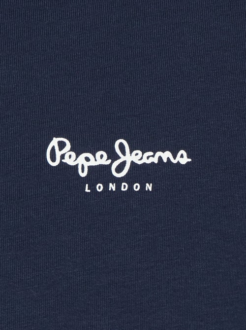 T-shirt manga comprida azul marinho para homem pepe jeans original basic 2 - Kiabi T-shirt manga comprida azul marinho para homem pepe jeans original basic 2 - Kiabi