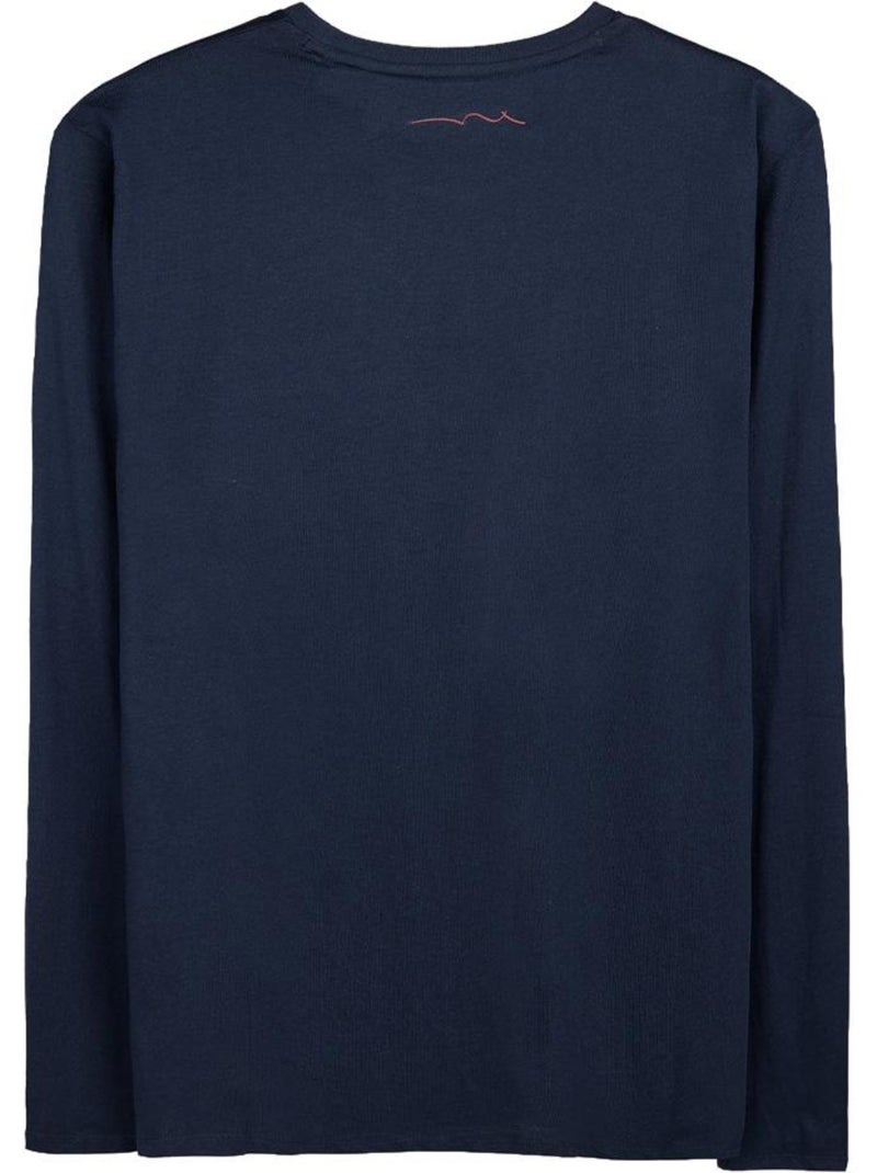 T-shirt manga comprida azul marinho para homem teddy smith jim Azul-marinho - Kiabi