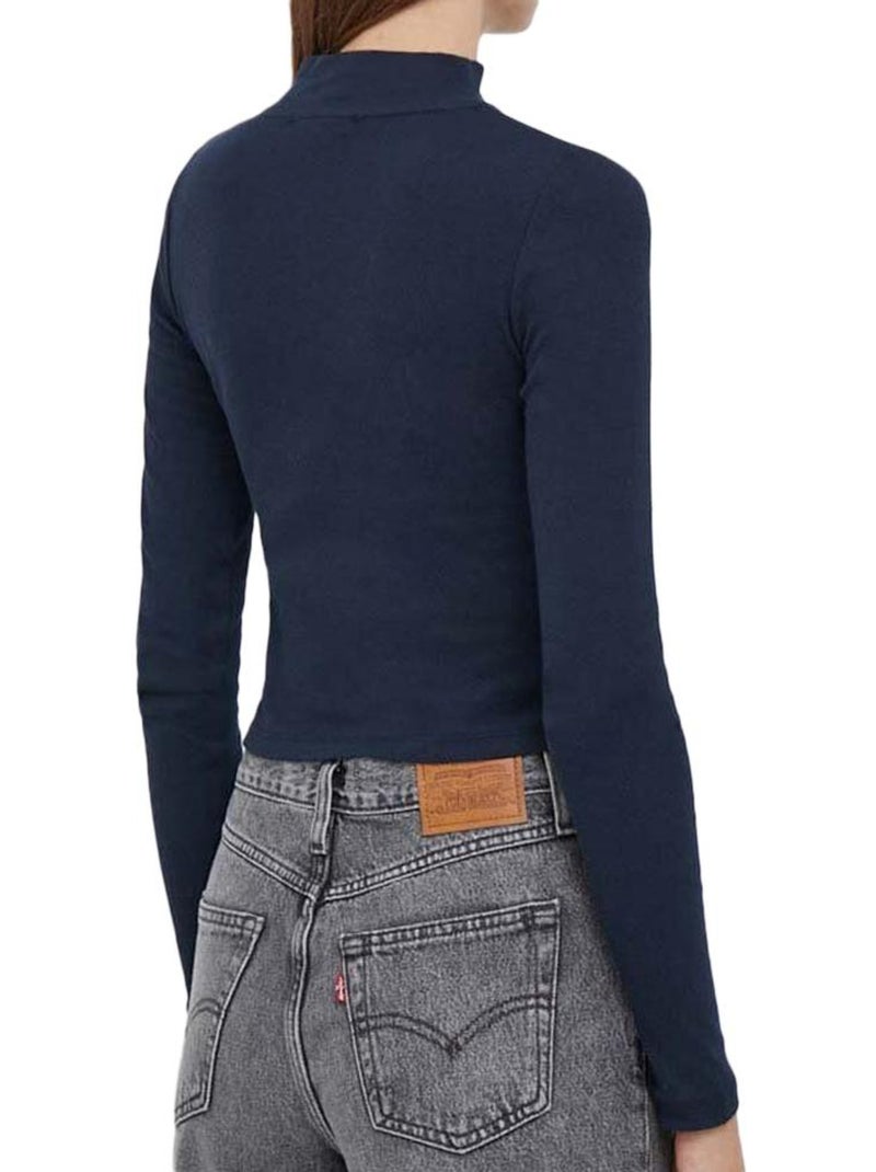 T-shirt Manga Comprida Azul-Marinho Pepe Jeans Winona Perkins para Mulher Azul - Kiabi