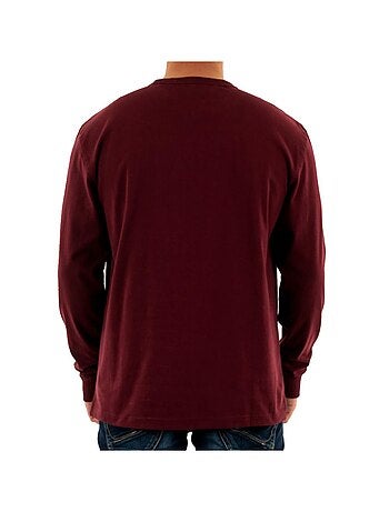 T-shirt Manga Comprida Bordô para Homem Tommy Hilfiger Reg Badge