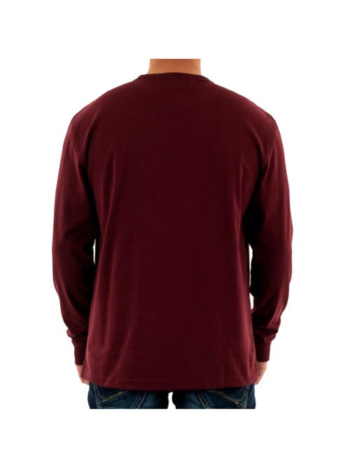 T-shirt manga comprida bordô para homem tommy hilfiger reg badge - Kiabi T-shirt manga comprida bordô para homem tommy hilfiger reg badge - Kiabi