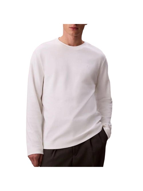 T-shirt manga comprida branca calvin klein jeans para homem lv04ld202g - Kiabi