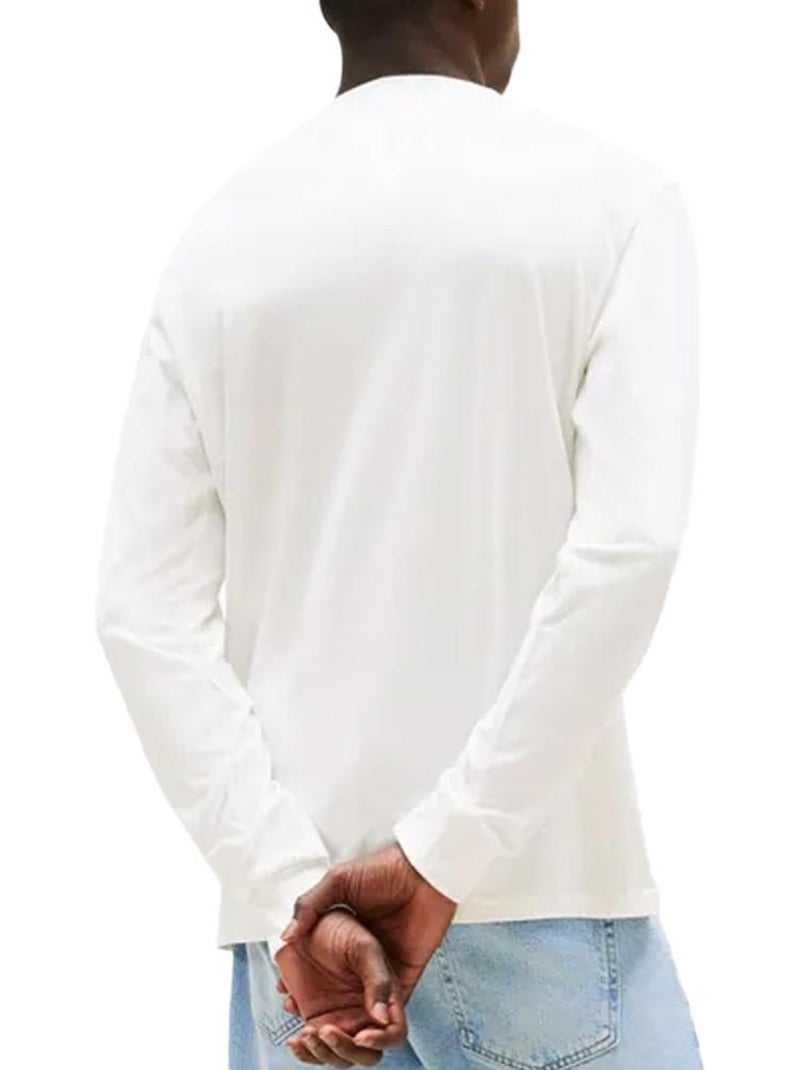 T-Shirt Manga Comprida Branca de Homem Tommy Hilfiger com Logótipo no Peito Branco - Kiabi